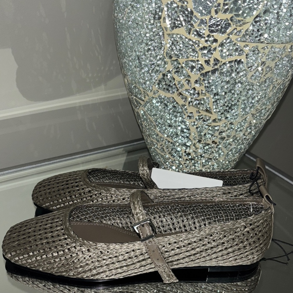 H&M Straw Mary Jane Flats